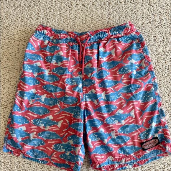 Vineyard Vines, Boys' Printed Chappy Swim Trunks, Size Large - Picture 1 of 6